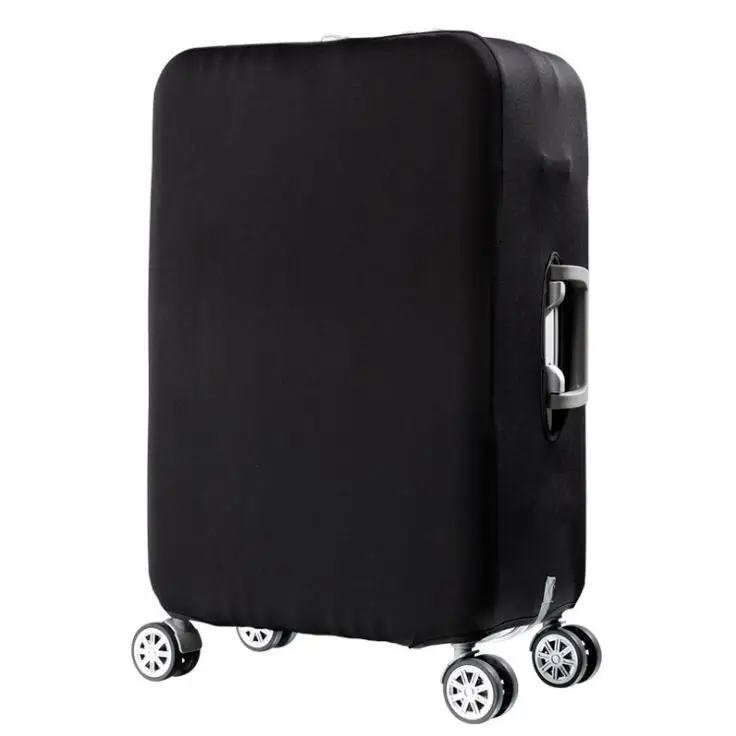 Леопардовый Защитный чехол для багажа, 18-32 дюймов, чехол на колесиках, эластичные мешки для пыли, чехол, аксессуары для путешествий, принадлежности, снаряжение - Цвет: pure black