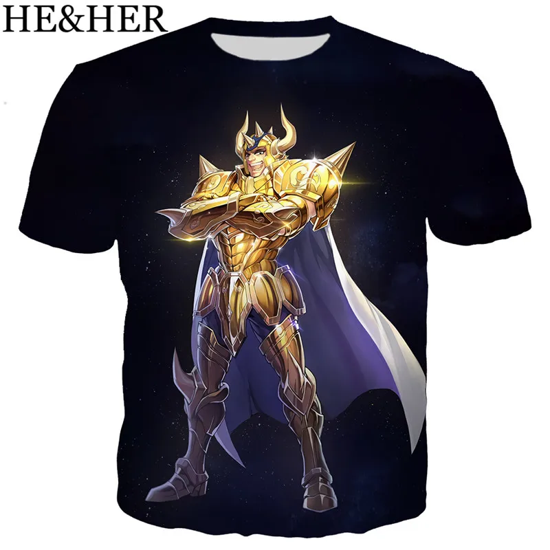 

New cool t shirt men/women Classic anime gold Saint Seiya 3D printed t-shirts casual Harajuku style tshirt streetwear tops