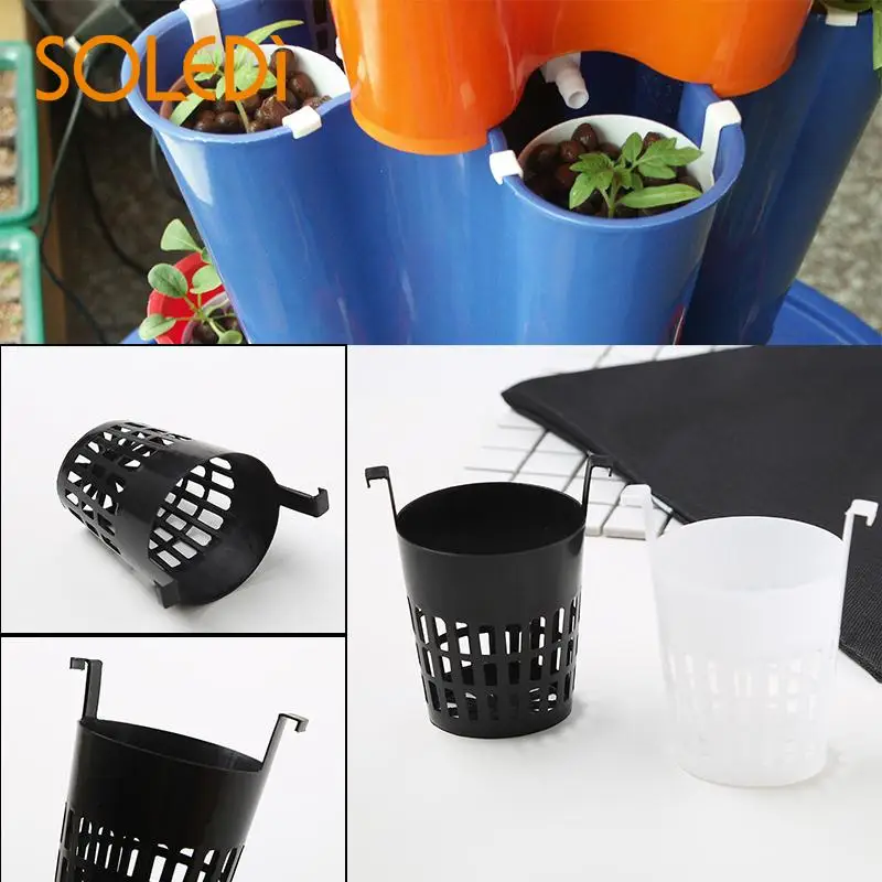 Plastic Plants Flower Pot Hanger Pot Hook Basket Water Saving Oval