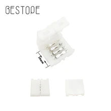 10 unids/lote 10mm LED 4 PIN de PCB de conector de placa hebilla sin soldadura fácil conexión para 5050 RGB Led de luz de tira