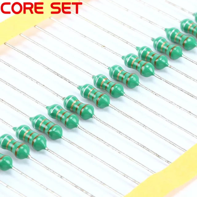 50pcs/lot 0410 1/2W Color Ring Inductors 100uh 101k Axial RF Choke Coil