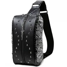 Новая мужская сумка на груди, модная сумка через плечо с карманами, индивидуальный Высококачественный PU кошелек на талию,, Z471