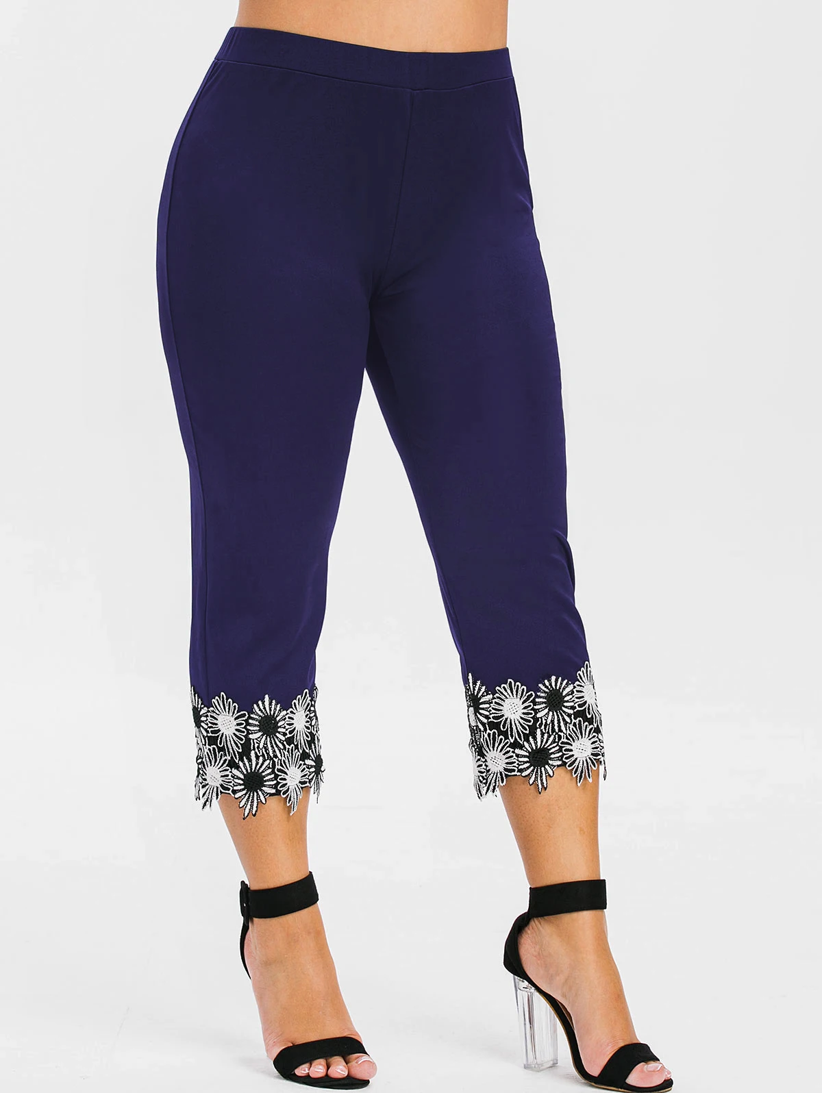 Women'S 3/4 Length Leggings L 5XL Plus 