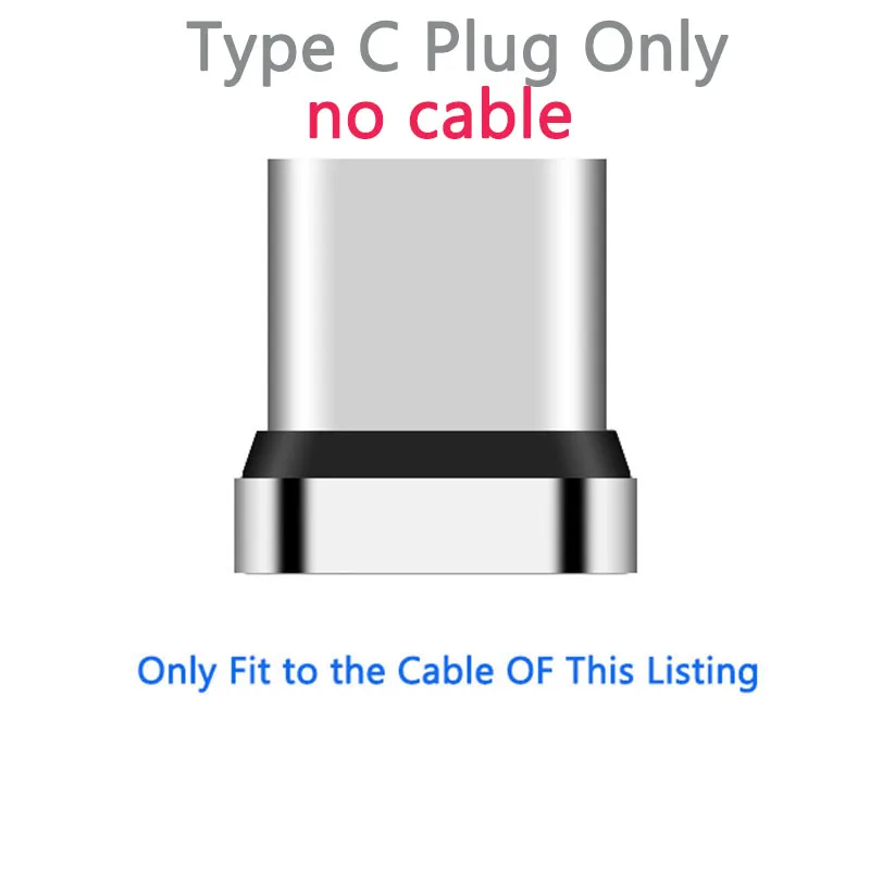 1 м/2 м/3 м 3IN1/Тип C/Micro USB/IOS разъёмы Магнитный кабель для iPhone 8 7 6 5 микро Тип usb C быстрой зарядки кабель для samsung htc LG - Цвет: Only 1 Plug For TPC