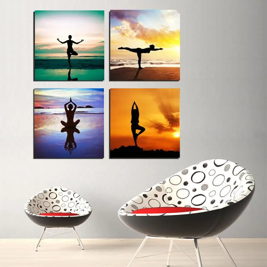 Moderne-HD-Prints-Muur-Art-4-Stuks-Seaside-Yoga-Landschap-Schilderdoek-Foto-Poster-Modulaire-Decor-Voor (1)