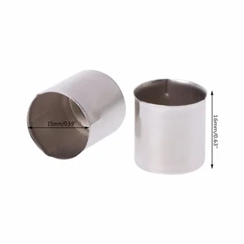 

MEXI 5Pcs/Set 16x15mm Steel Cap Microwave Oven Replacement Round Hole Magnetron Silver Tone