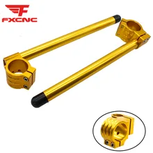 Regular 31mm- 55mm CNC Gold Motorcycle Handlebar Clip-ons Fork Handle Bars Clip ons For Suzuki Universal 7/8" 22mm Handlebar