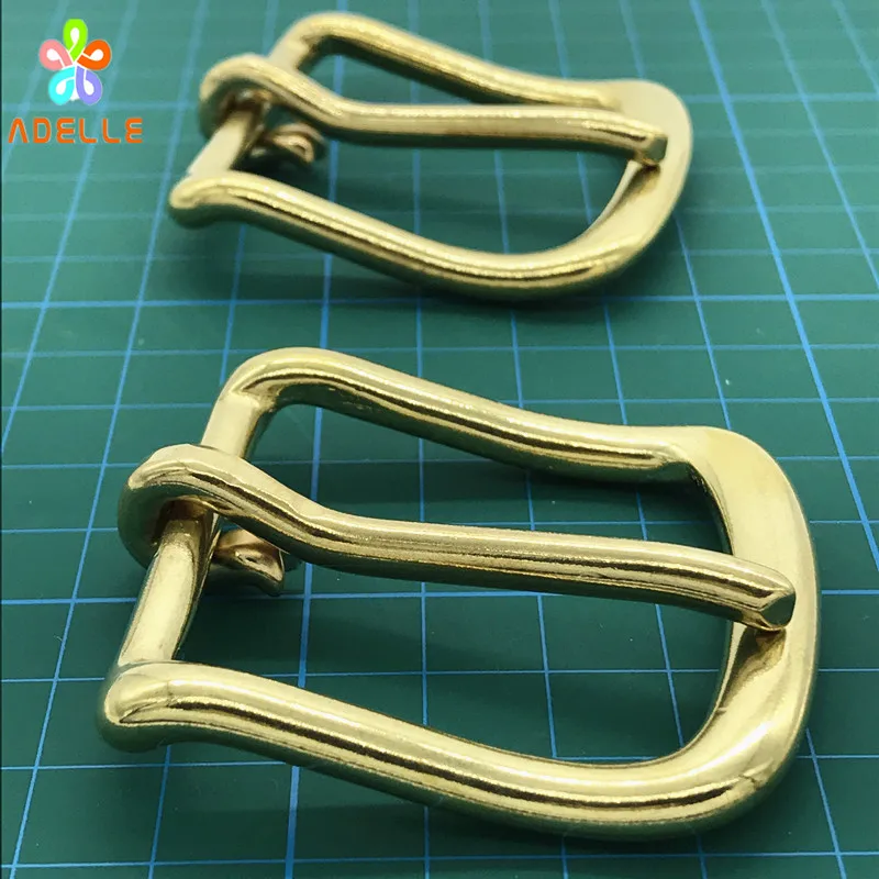 5pcs Solid Brass Pin Buckle 13/16/20/23/25/32/38mm Leather belt Strap