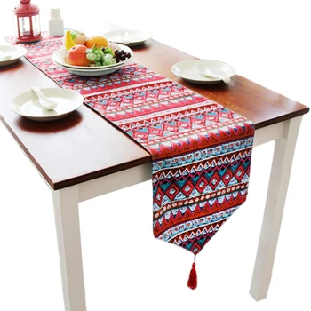 

30x180cm European Geometric Printed Table Runner Bohemia Table Cover For Wedding Party Supply Home Textile TV Cabinet Towel