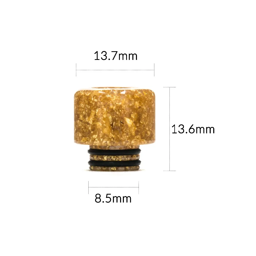Quartz Banger 1 шт. капельный наконечник 510 золотисто серебристый полимер для RDA RTA Tank