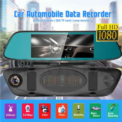 

2019 New 7 inch 1080P Wide Car Auto Camera DVR Mirror Dash Cam Recorder Kit