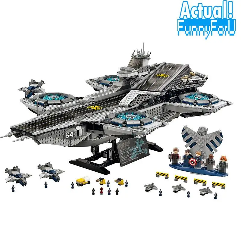 

LEPIN 07043 3057pcs New Super Heroes The SHIELD Helicarrier Model Educational Building Kits Blocks Bricks Toys brinquedos 76042