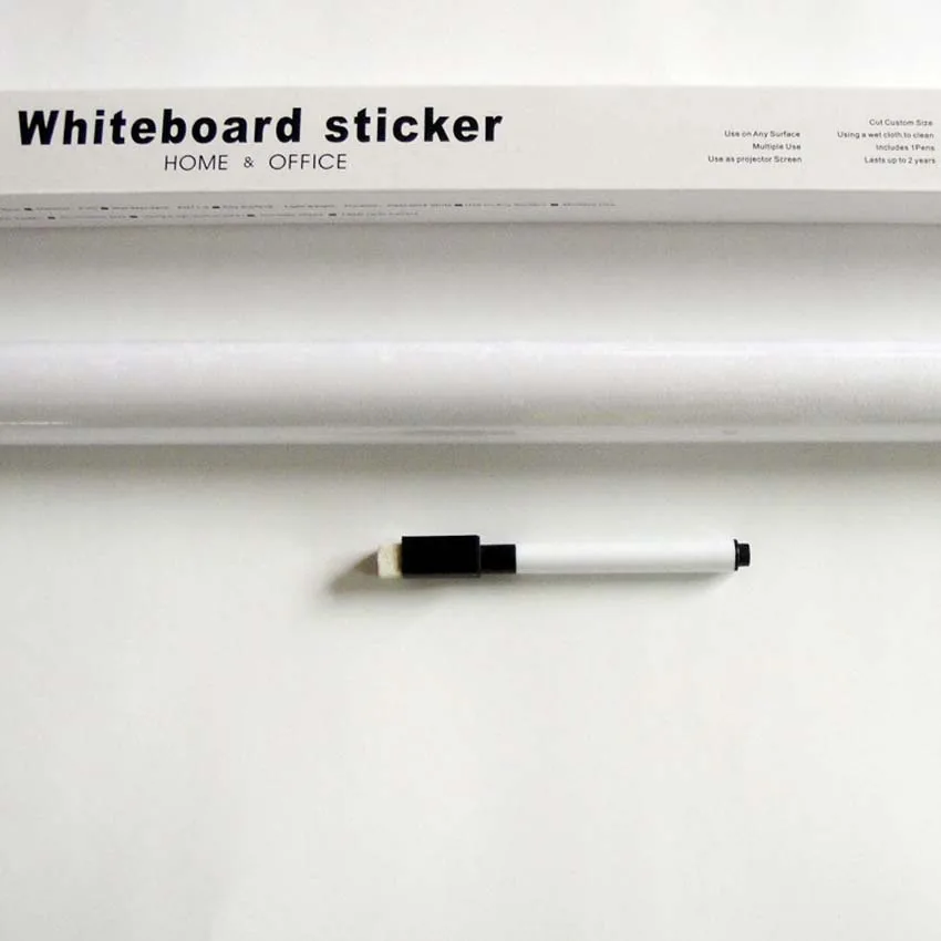 

50pc 45cm*200cm Teaching Office Whiteboard Wall Stickers Stickers Affixed Environmental Trade Whiteboard Graffiti White Stickers