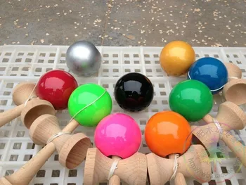 

20piece Boutique Size:18.5cmTraditional beech Game Kendama Ball colorful PU Paint tribute professional