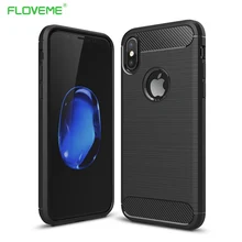 FLOVEME Fashion Texture Case For iPhone 6 6s 7 8 Plus Full Protective Case For iPhone X 5s 5 SE Shockproof TPU Cover Shells Capa noctilucent protective tpu case for iphone 5 5s green red