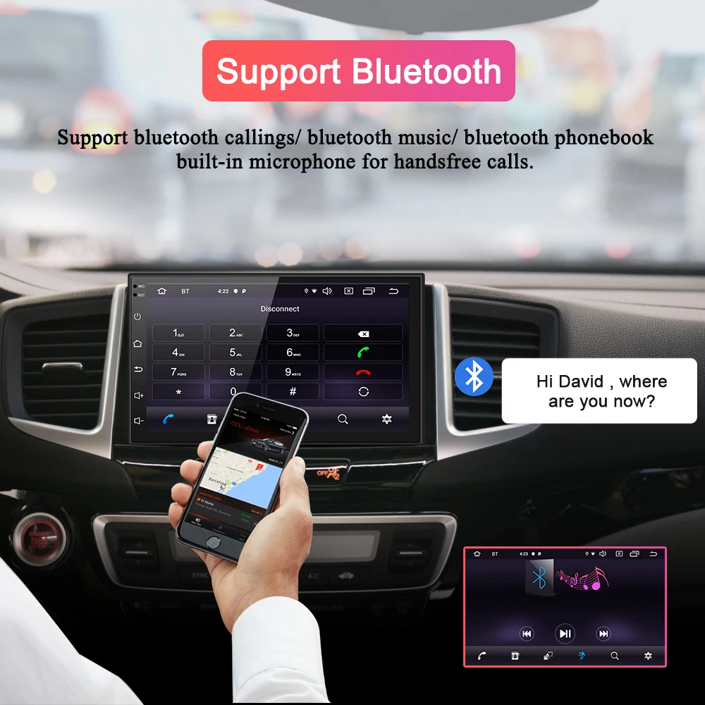 Navivox 2 Din Android Автомагнитола " Универсальный Автомобильный DVD gps плеер Android 9,0 мультимедийная навигация для Nissan Honda Toyota BYD