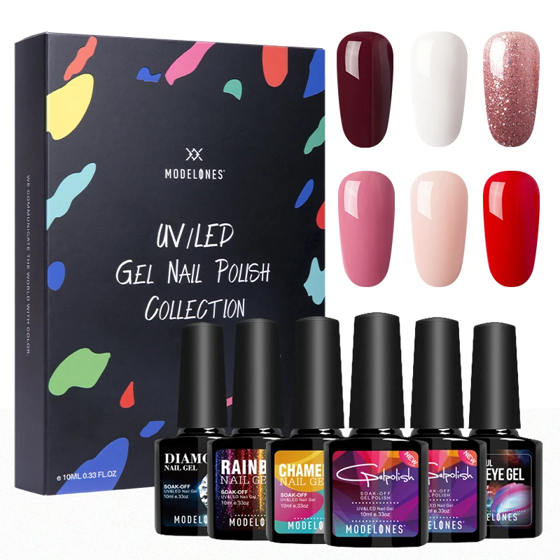 Modelones 6Pcs/lot UV Gel Nail Polish LED Lamp Gel Lacquer Nail Polish