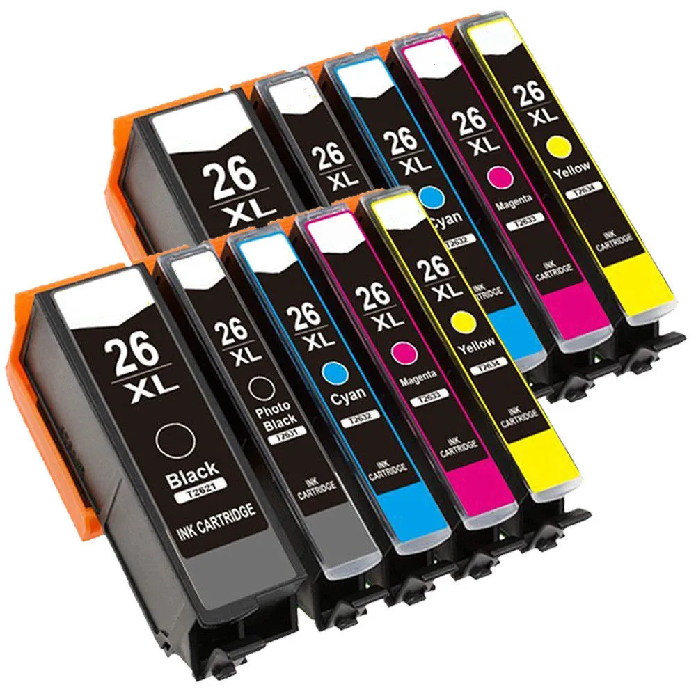 

10x T2621 26XL Ink cartridge for XP510 XP625 XP610 XP605 XP600 XP700 XP615 XP520 XP800 XP620 XP710