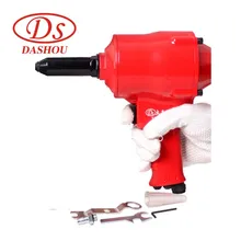 DS Pneumatic Tool Pneumatic Riveter Guns Type Air Riveter Set 2.4-4.8mm Air Rivet Gun Powerful Riveting Air Tool hm 290a 250mm air hammer with 4 piece chisel air riveter hammer guns with adjustable speed pneumatic tools