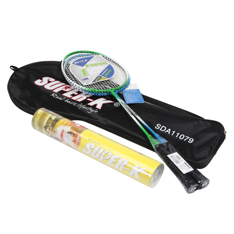 67cm Training Badminton Racket Racquet with Carry Bag Badminton Set ...