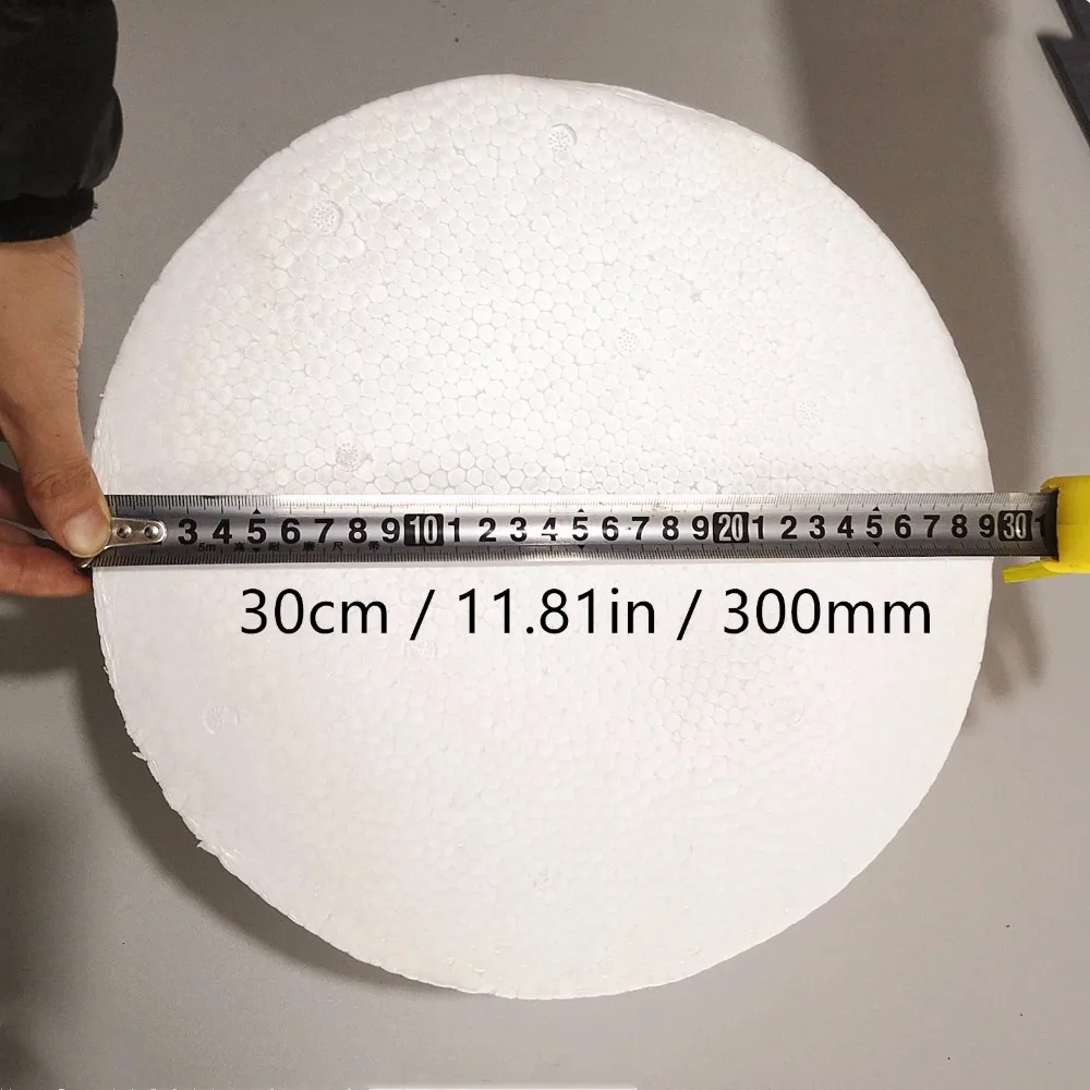 

30cm/11.81in/300mm Half Round Solid Polystyrene Styrofoam Foam Balls for DIY Christmas Kids Craft Painted Ball 11.81in/300mm