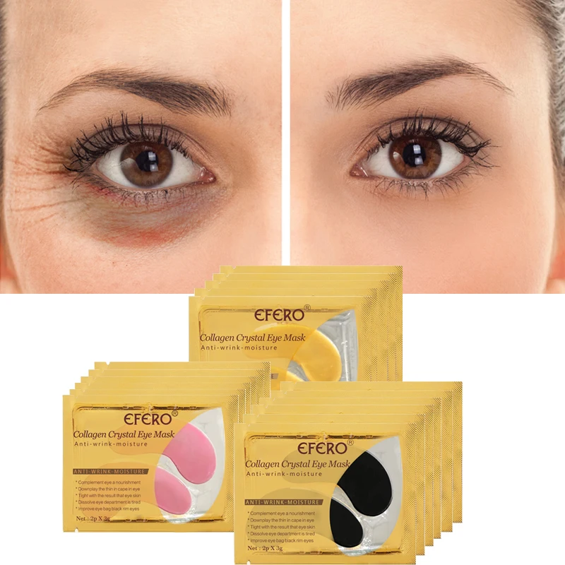 

10Pair Mask Patches for Eyes Crystal Collagen Gold Mask Anti-Aging Dark Circles Acne Gel Beauty Eye Skin Care Korean Cosmetic