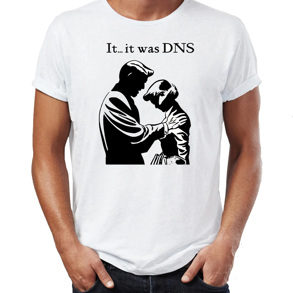 Мужская футболка веб-разработчик DNS забавная рубашка сарказм программист кодер