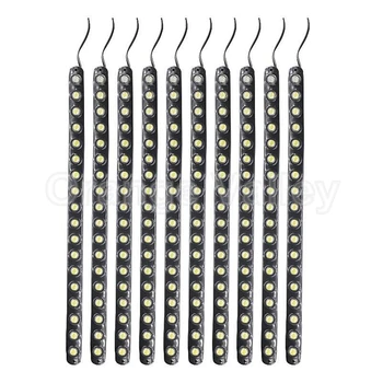 

10pcs Waterproof Soft Rubber 18 LEDs Car DRL Daytime Running Lights Auto Daylight Car Daytime LED Light Lamps Car Styling DC 12V