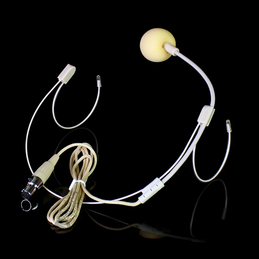 مصغرة XLR 3 دبوس TA3F مزدوجة Earhook سماعة Headworn مكثف ميكروفون Mic ل سامسون نظام لاسلكي UT1 ST2 T32M AL300 AR300