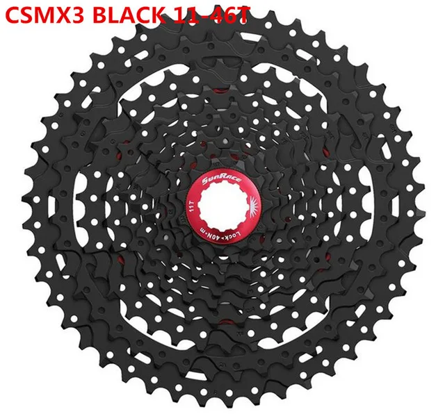 Sunracing 10 скоростная кассета CSMS3 CSMX3 11-40T 42T46T велосипедная кассета для Shimano SRAM маховик 11-40 11-42 11-46 10s кассета - Color: MX3 11-46T Black