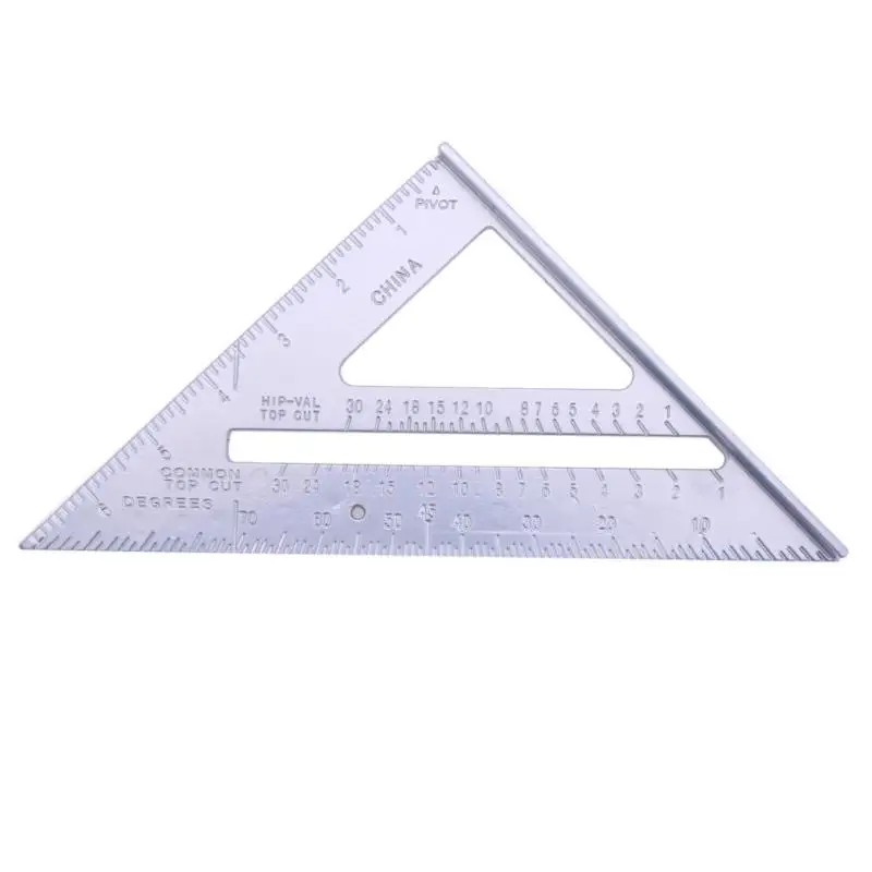 

Triangle Square Ruler Aluminum Alloy Speed Square Protractor Miter For Carpenter Measurement Tool