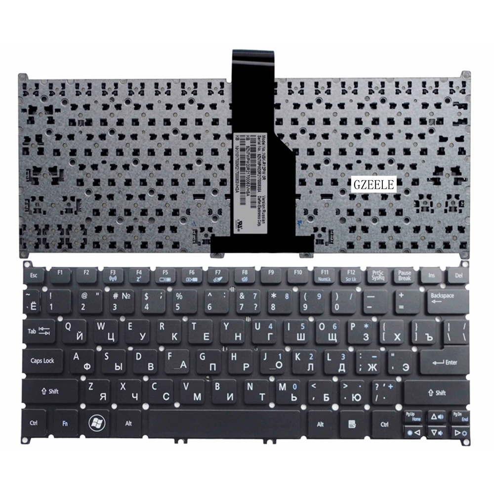 GZEELE new russian Laptop Keyboard for ACER Aspire ONE B113 725 726 AO765 756 MS2346 V5-131 v5-121