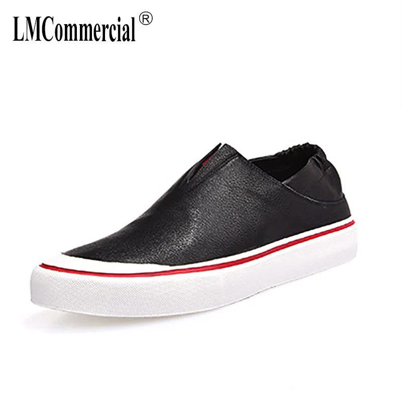 

Spring summer 2018 new real leather shoes men all-match cowhide men's loafer shoes breathable sneaker fashion male casual shoes