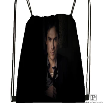 

Custom Ian Somerhalder Drawstring Backpack Bag Cute Daypack Kids Satchel (Black Back) 31x40cm#180531-03-47