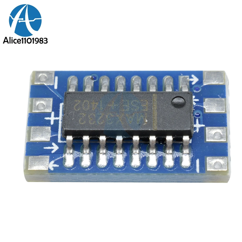 100pcs 3-5V RS232 To TTL Converter Adaptor Board Serial Port Module