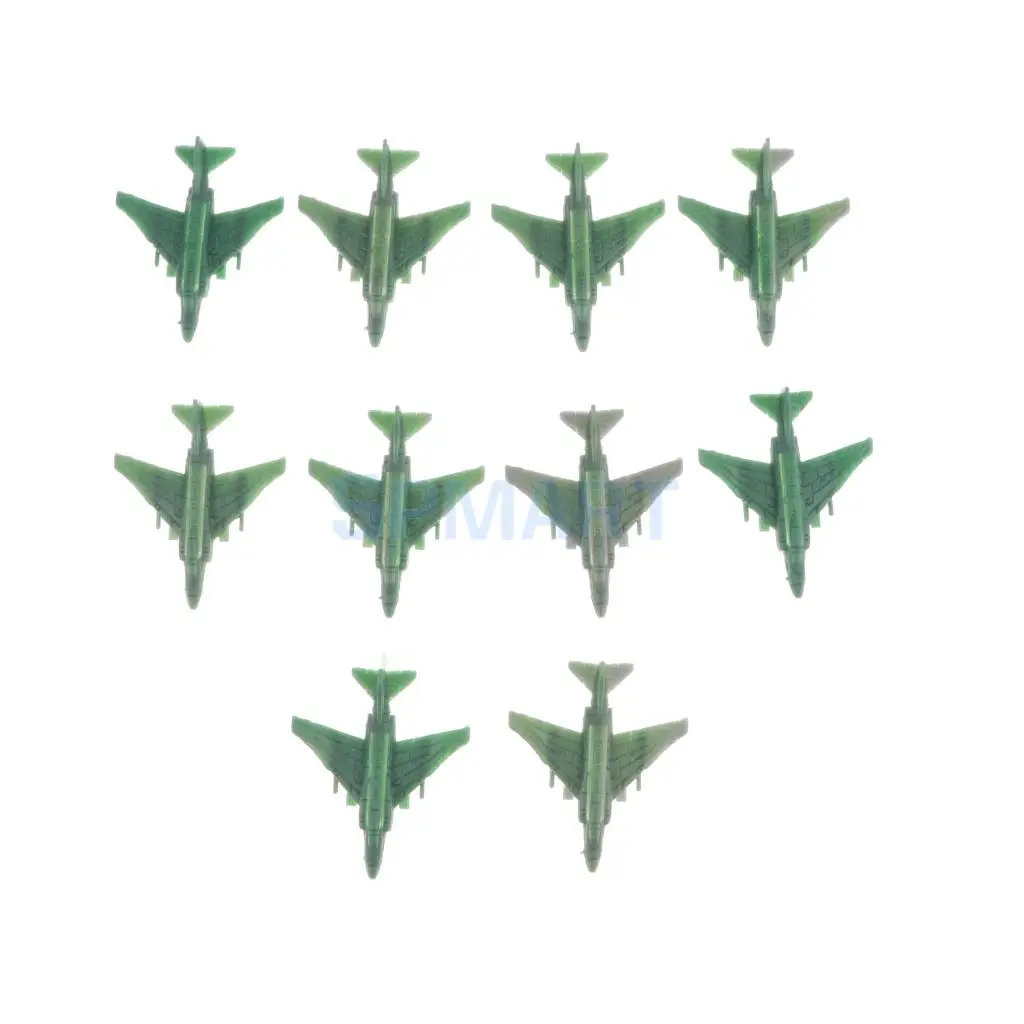 10Pcs Plastic Army Base Set Sand Scene Military Blockhouse Model Kits Toy Soldier Army Men Accessories - Fighter Aeroplane