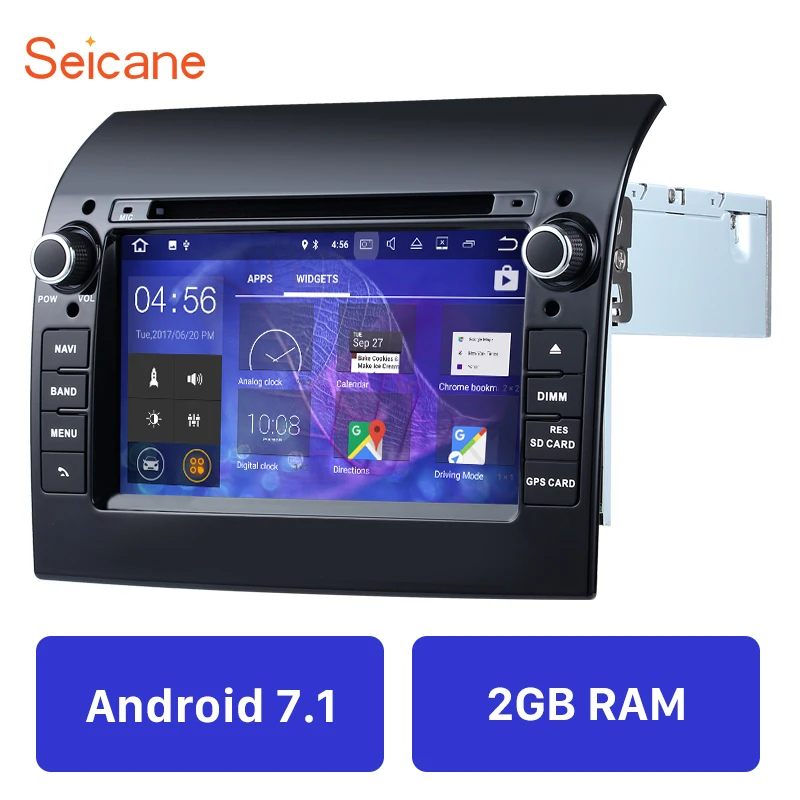 

Seicane Quad-core Andriod 7.1.1 Car DVD Stereos GPS Navigation Player for 2007-2017 Fiat Ducato wiht Bluetooth HD 1024*600