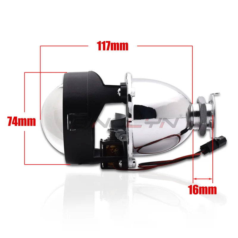 SINOLYN سيارة التصميم LHD RHD التحديثية WST البسيطة HID H1 2.5 بوصة ثنائية جهاز عرض مزود بإضاءة زينون عدسة المصباح العدسات يناسب H4 h7 ، استخدام H1 لمبة