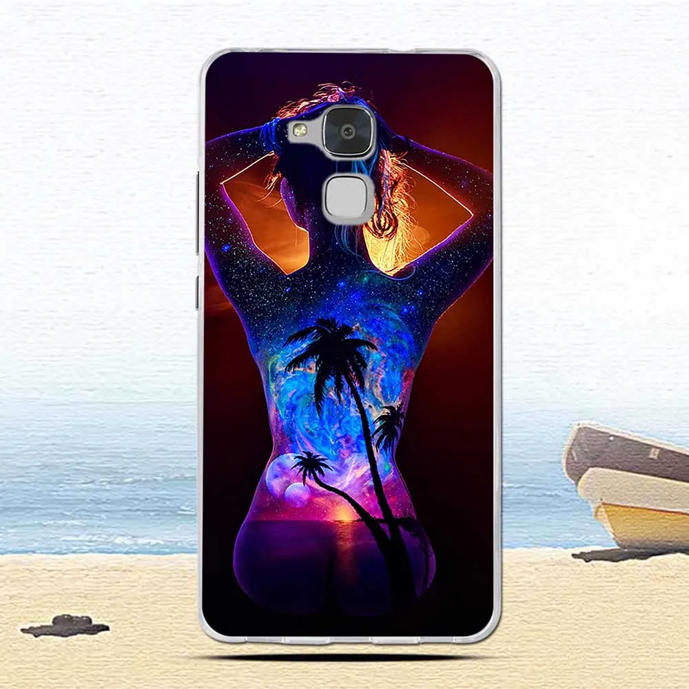 Для Huawei Honor 5C чехол с отпечатком пальца мягкий силикон ТПУ чехлы для задней панели