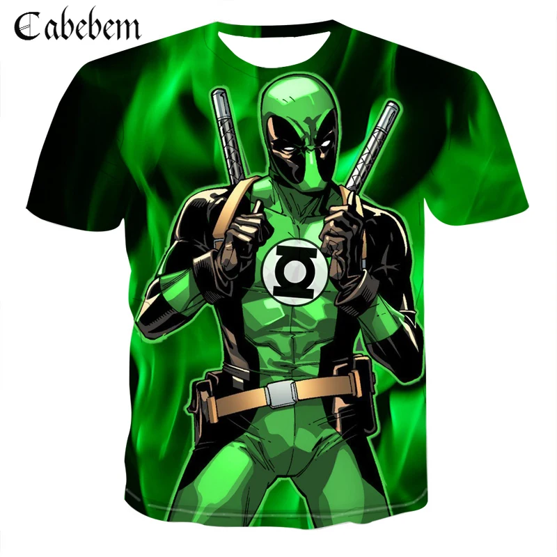 

New harajuku us comic deadpool superhero T-shirt man/woman cartoon character 3D T-shirt funny casual jacket men summer brand