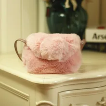 Детская меховая плюшевая сумка принцессы для девочек, мини-сумки через плечо с кисточками, Детская сумка на плечо для девочек