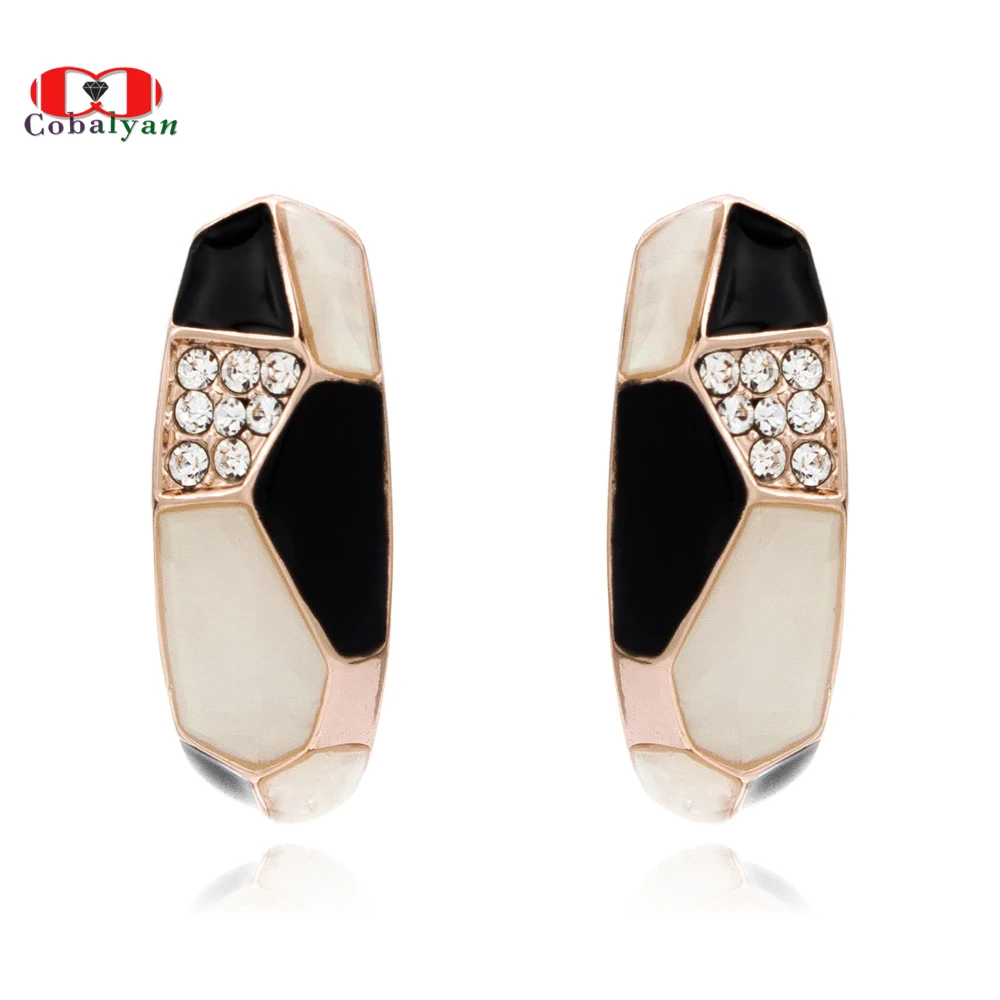 Top Qulity Rose gold Color Austria Crystal+AAA Zircon+Shell Oil Drip