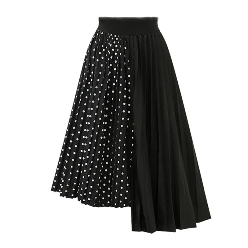 Шикарная волнистая юбка с разрезом костюм-юбка пышная юбка Женская длинная Плиссированная индивидуальная юбка