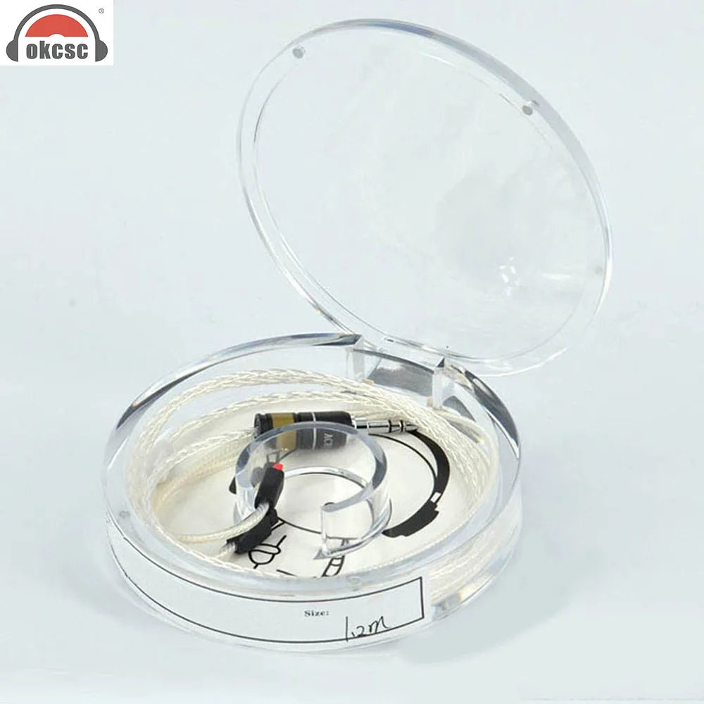 

OKCSC Earphone Upgrade Cable Exchange Cable for Audio-technica IM50 IM70 IM02 IM03 8-core Single Crystal Sliver