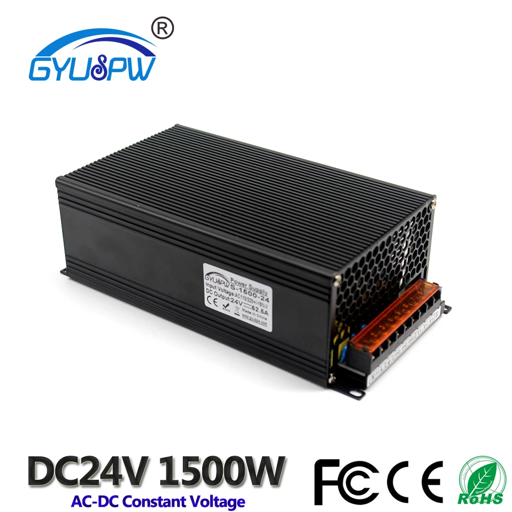 

Universal Lighting Transformers DC12V DC15V DC18V DC24V DC32V DC36V DC48V DC60V 1500W Power Supply AC to DC 12V 24V 36V 48V SMPS