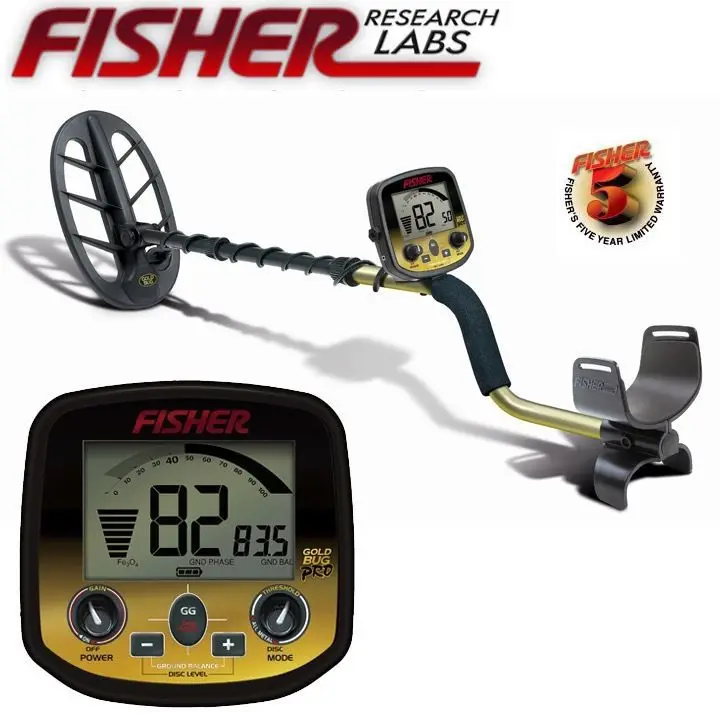 

FISHER RESEACH LABS Gold Bug Pro Gold Silver TreasureProfessional Underground Metal Detector Digger Long Distance Double Coin