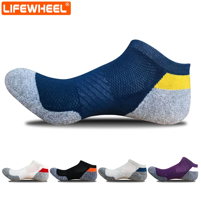

LifeWheel Men Socks Autumn and Winter Models Pure Low to help plus velvet thick cotton socks sports breathable socks 5 Pair