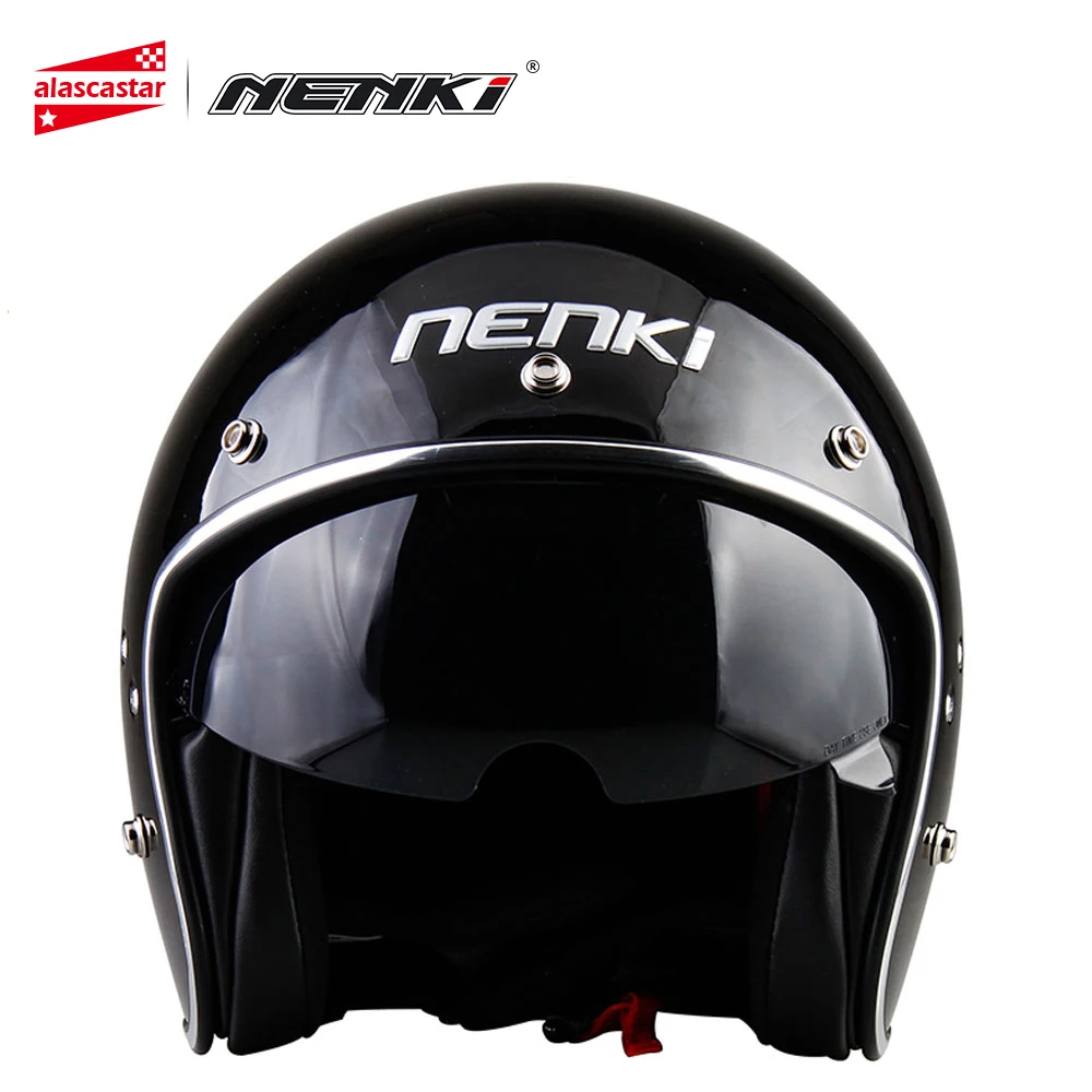 

NENKI Motorcycle Helmet Motocross Open Face Helmet Moto 3/4 Anti Fogging Lens Retro Motorbike Helmet Casco Moto Casque Moto