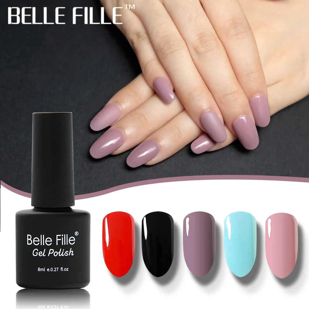 Гель лак для ногтей Belle Fille 8 мл розовый красный цвет личная гигиена