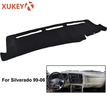 Для Chevrolet Tahoe Silverado 1500 тире крышка коврики черный коврик на приборную панель автомобиля ковер 1999-2002 2003 2004 2005 2006